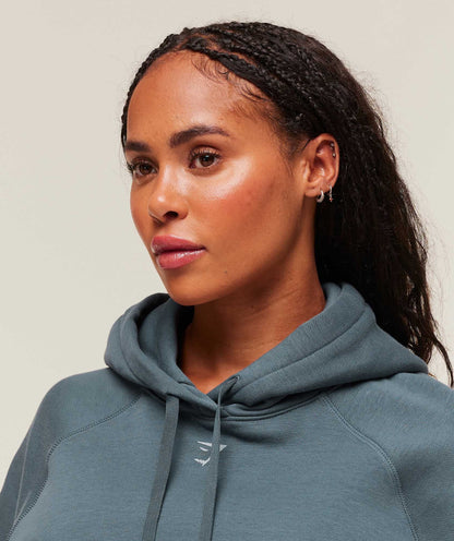 Women's Gymshark Gritty Muscle Mommy Graphic Hoodie Titanium Blue