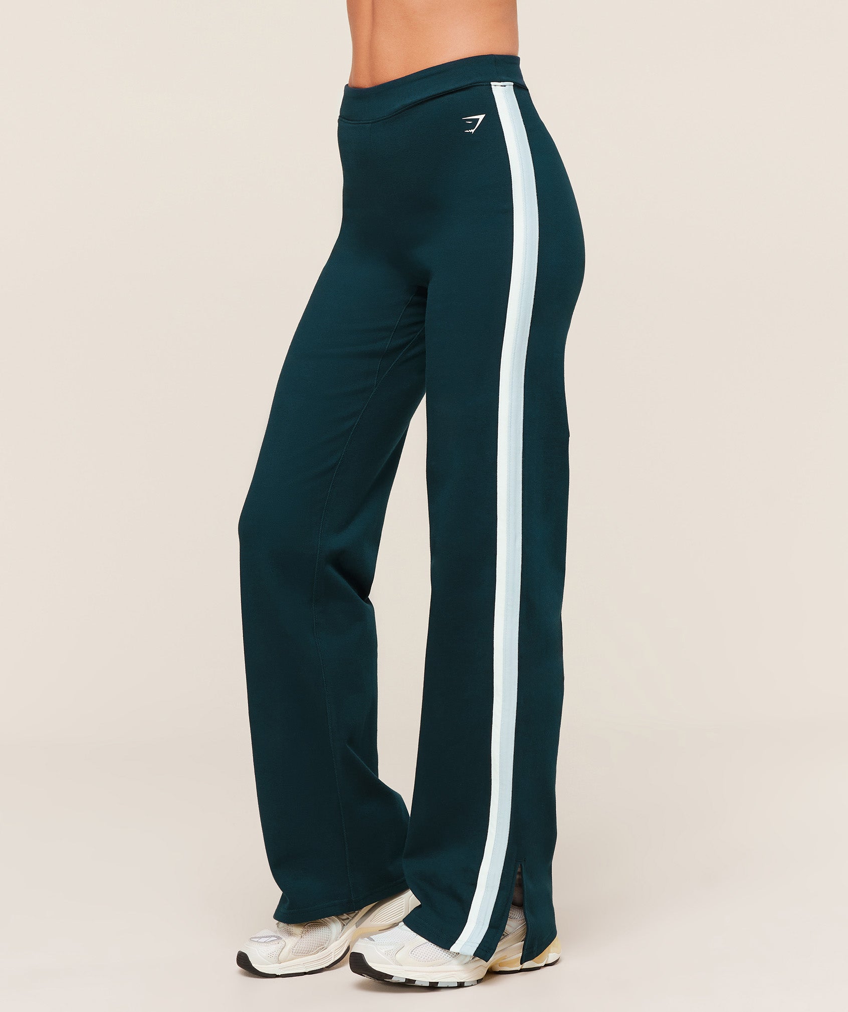 Women's Gymshark Piping Wide Leg Pants Deep Petrol Blue