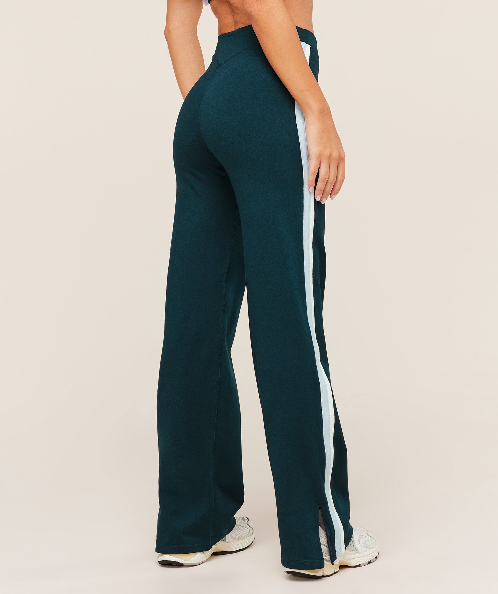 Women's Gymshark Piping Wide Leg Pants Deep Petrol Blue