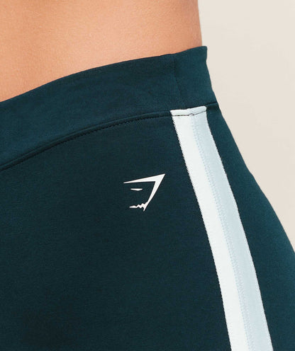 Women's Gymshark Piping Wide Leg Pants Deep Petrol Blue