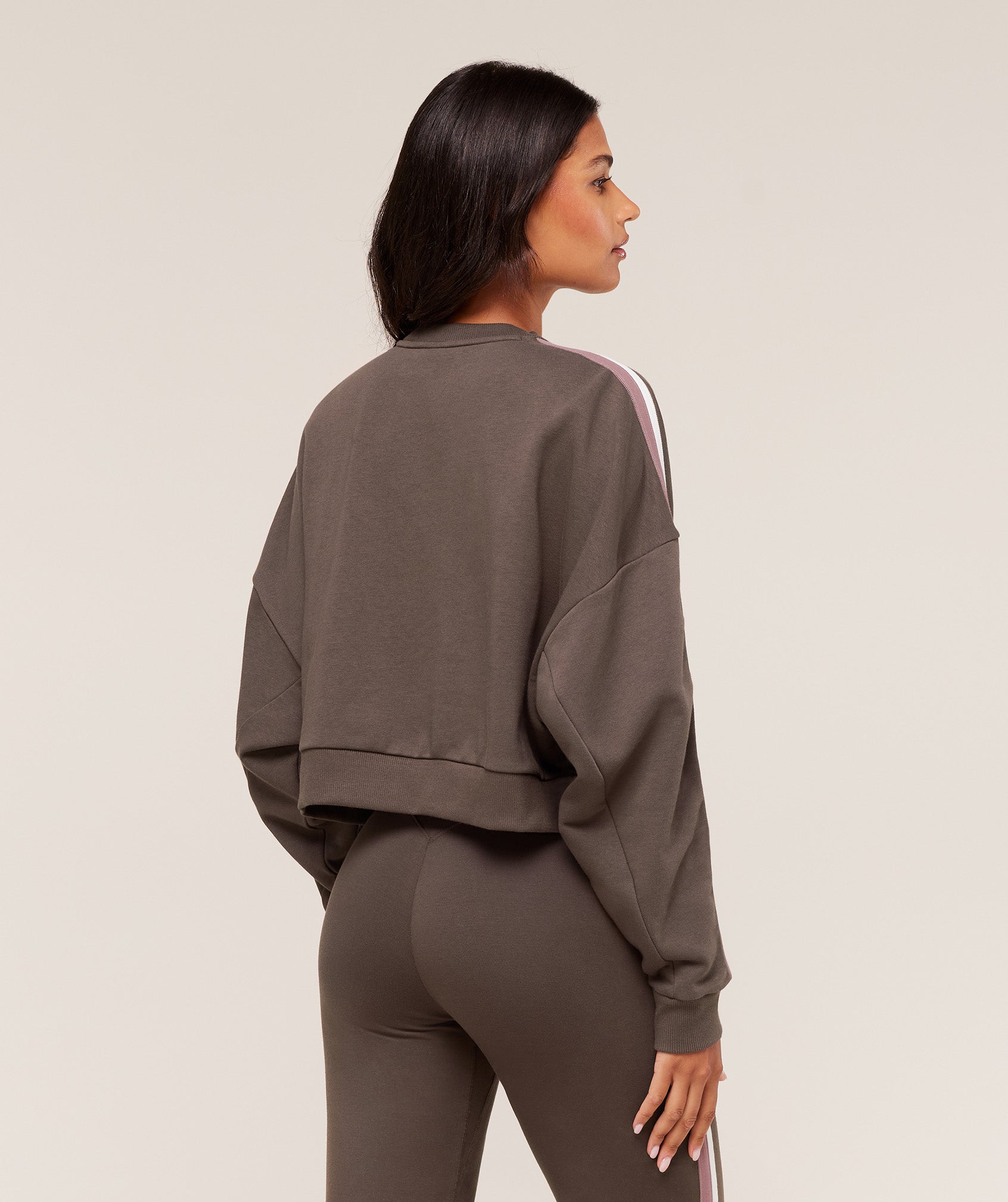 Women's Gymshark Piping Midi Crew Neck Walnut Brown