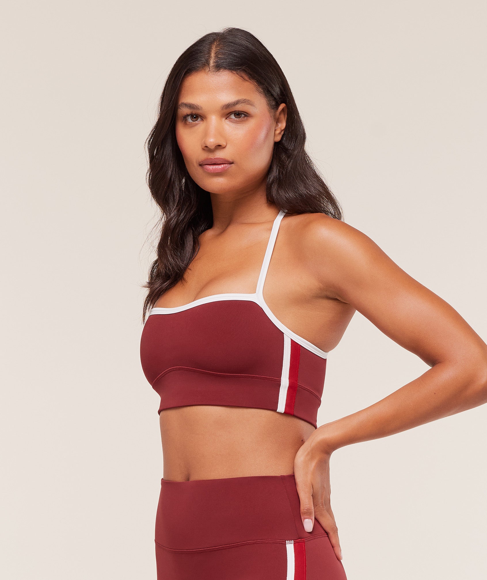 Women's Gymshark Piping Sports Bra Sets Red