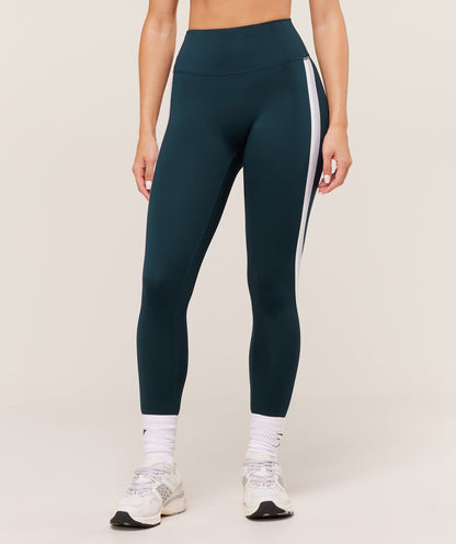 Women's Gymshark Piping Leggings Deep Petrol Blue