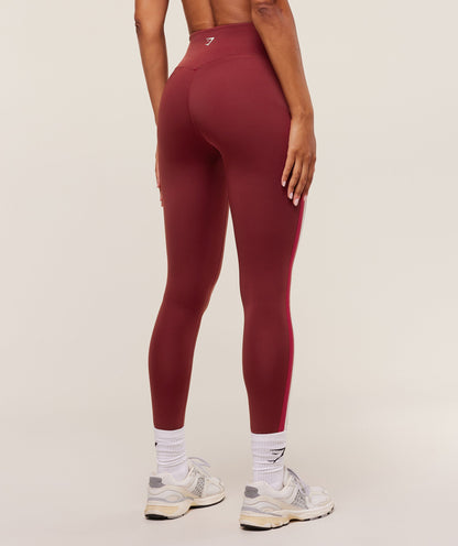 Women's Gymshark Piping Legging Sets Red