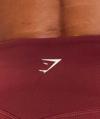 Women's Gymshark Piping Leggings Sets Red