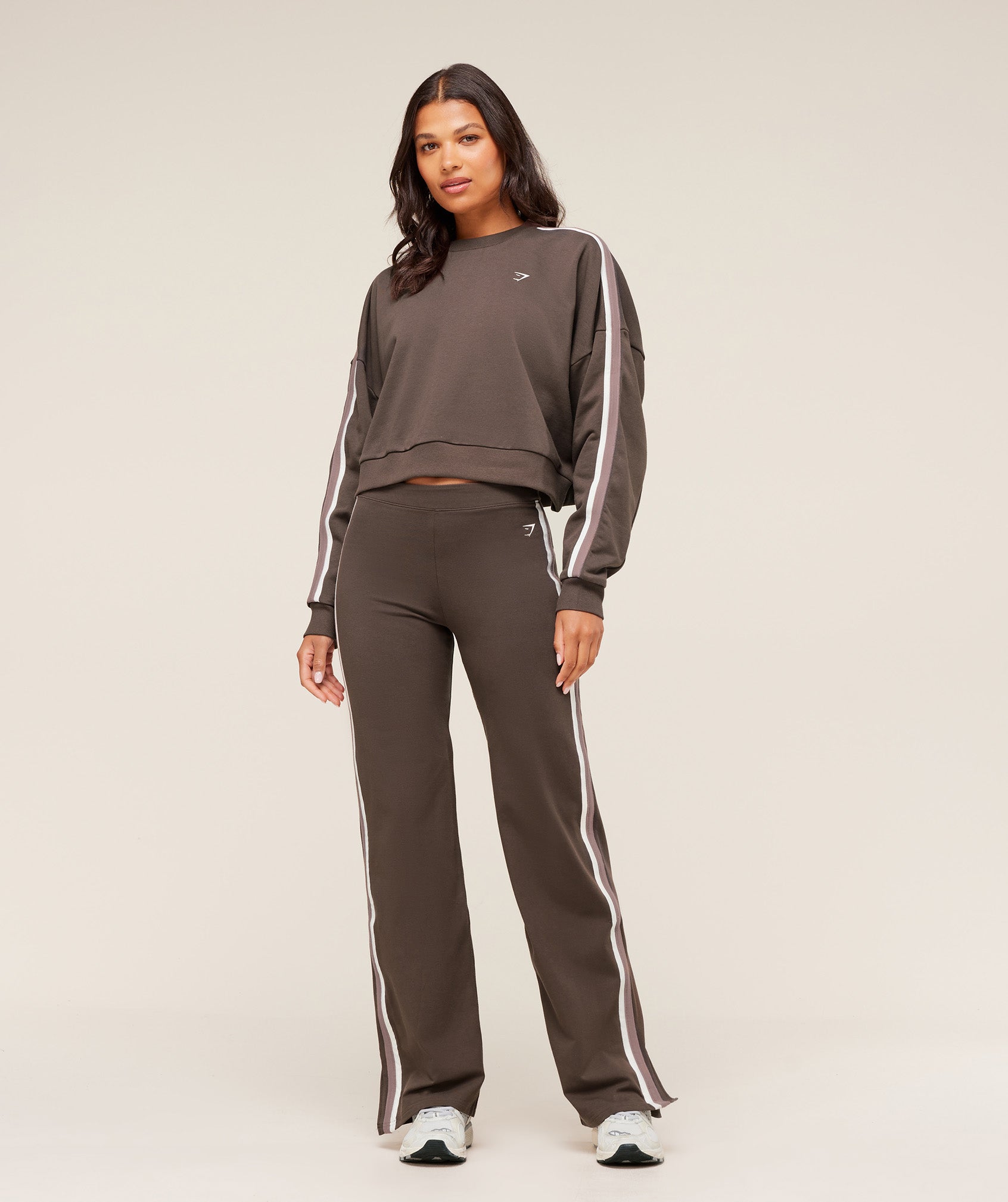 Women's Gymshark Piping Wide Leg Pant Walnut Brown