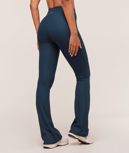 Women's Gymshark Ribbed Flared Leggings Navy