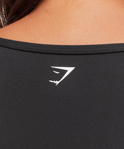 Women's Gymshark Ruche Short Sleeve Top Black