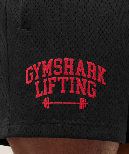 Gymshark Lifting Barbell Mesh 5" Short Black
