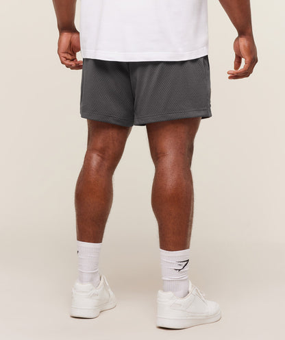 Gymshark Lifting Barbell Mesh 5" Short Onyx Grey