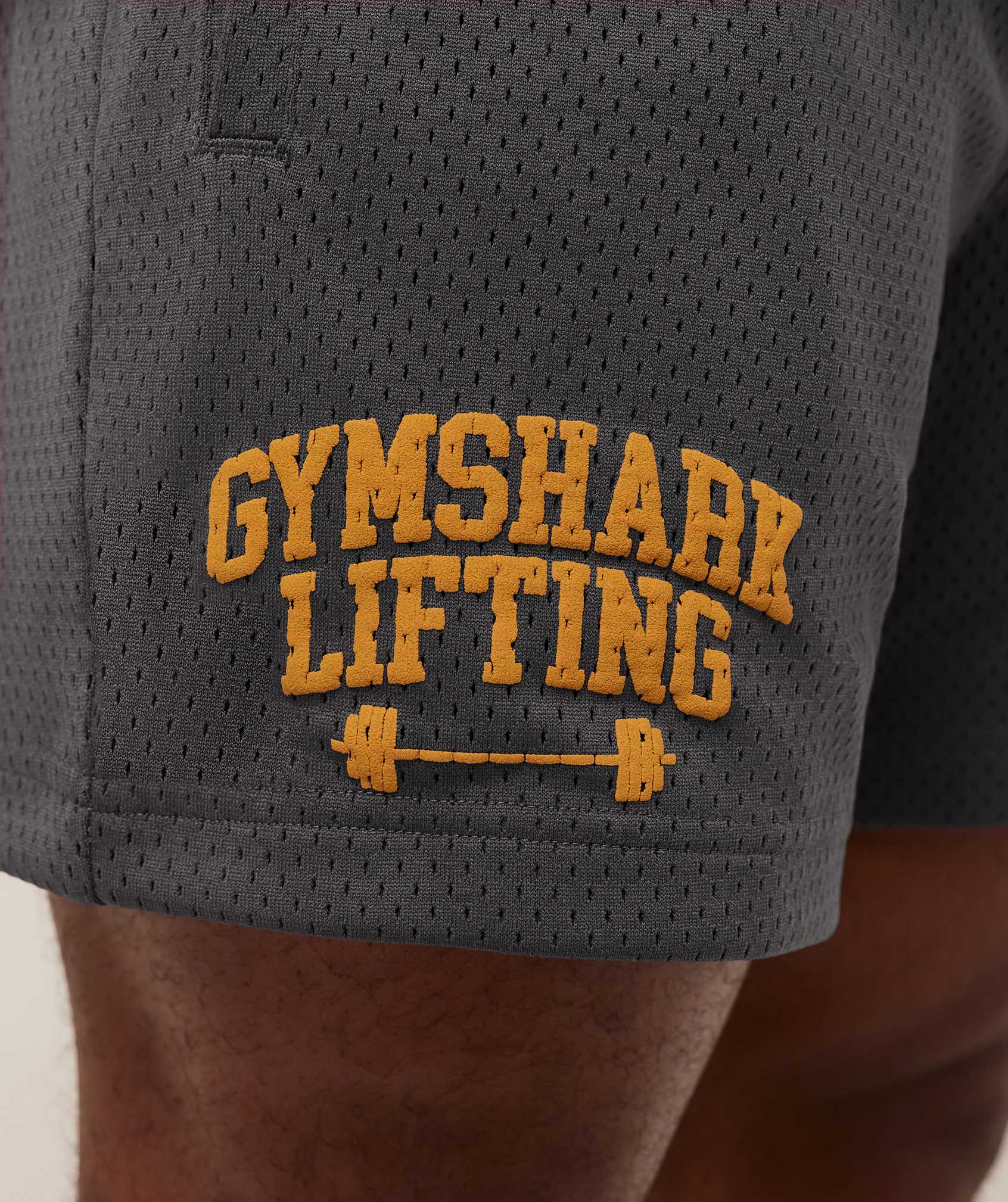 Gymshark Lifting Barbell Mesh 5" Short Onyx Grey
