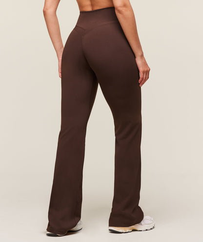 Women's Gymshark Whitney Flared Leggings Depth Brown