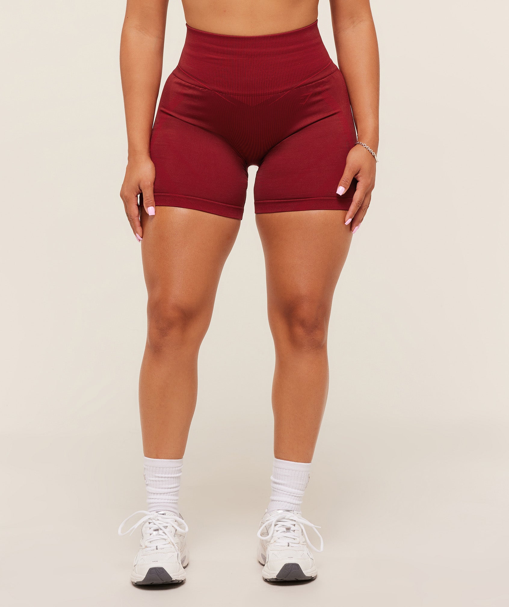 Women's Gymshark Gymshark X Analis Seamless Shorts Reps Red