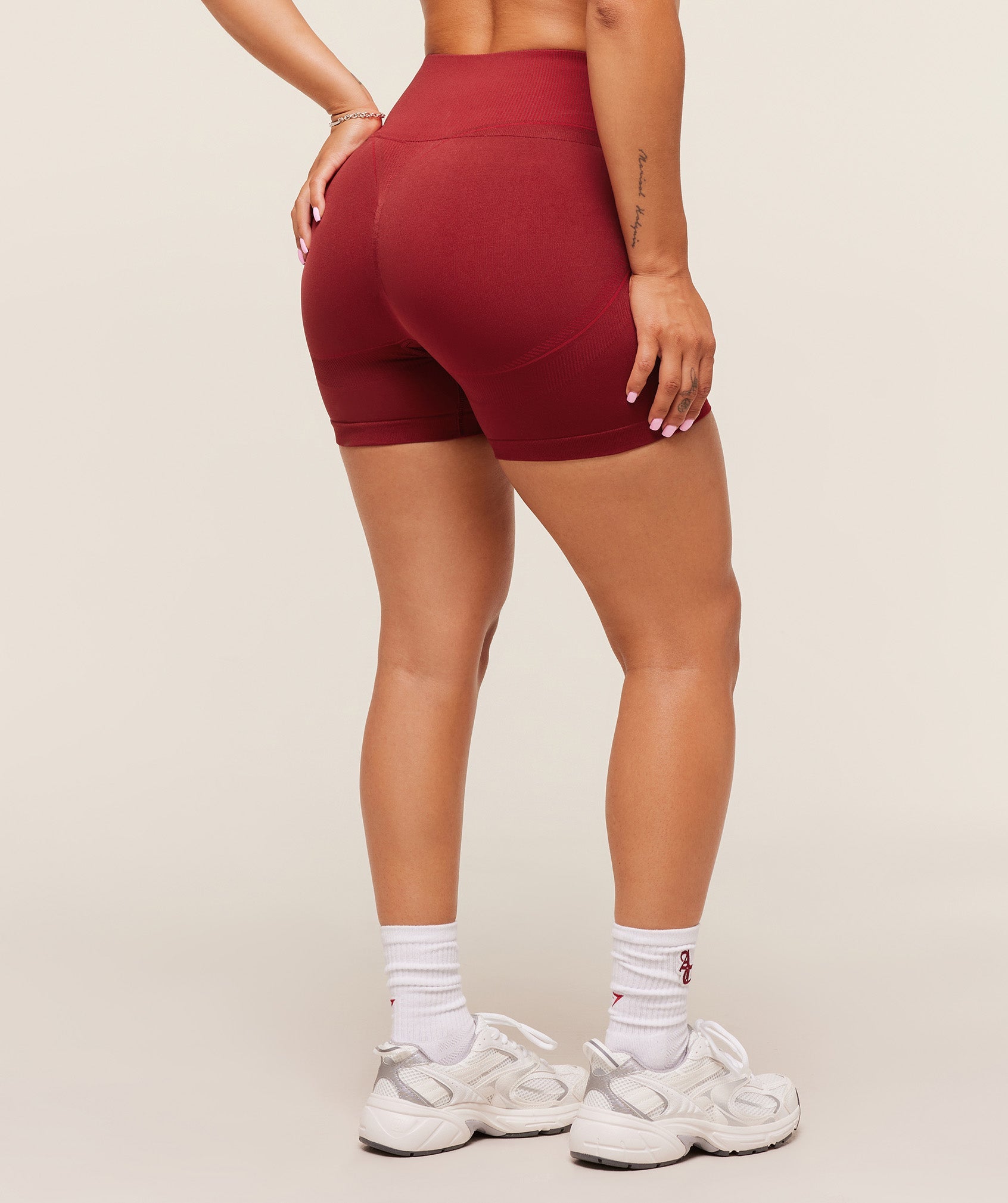 Women's Gymshark Gymshark X Analis Seamless Shorts Reps Red