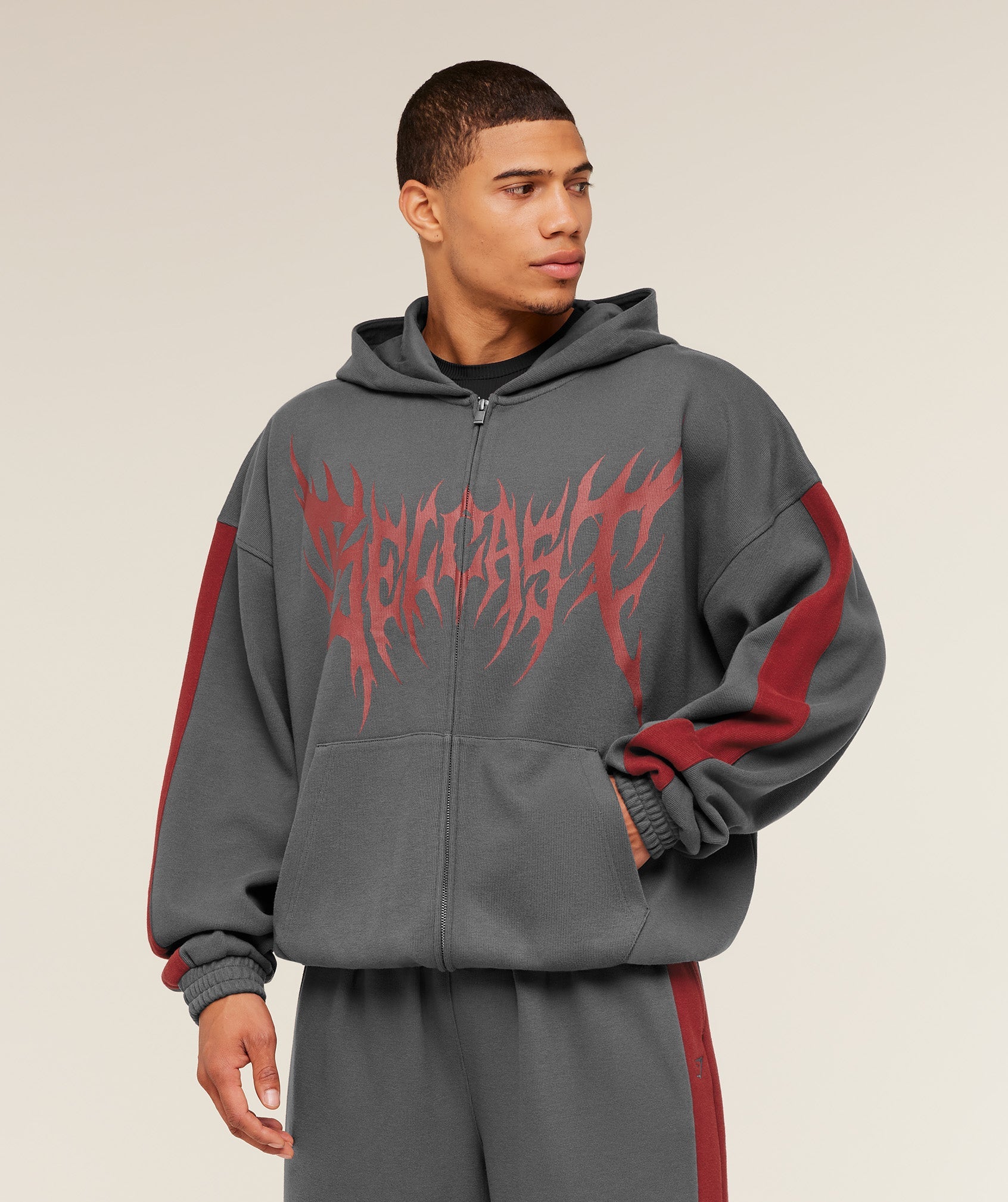 Gymshark Gymshark X Carlos Belcast Zip Up Hoodie Grey