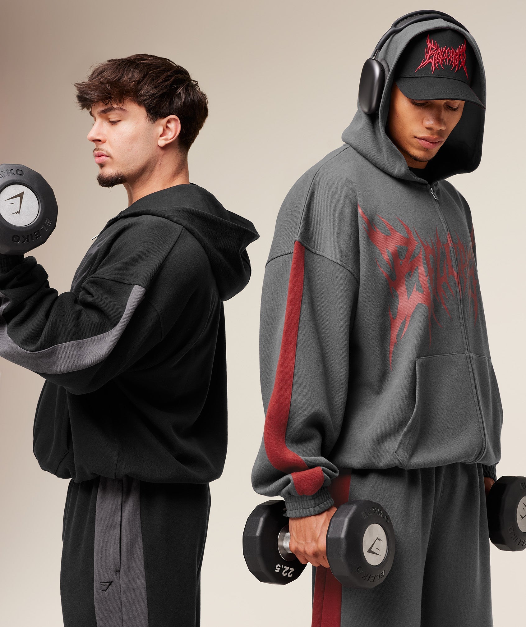 Gymshark Gymshark X Carlos Belcast Zip Up Hoodie Grey
