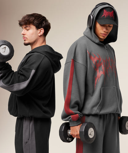 Gymshark Gymshark X Carlos Belcast Zip Up Hoodie Grey