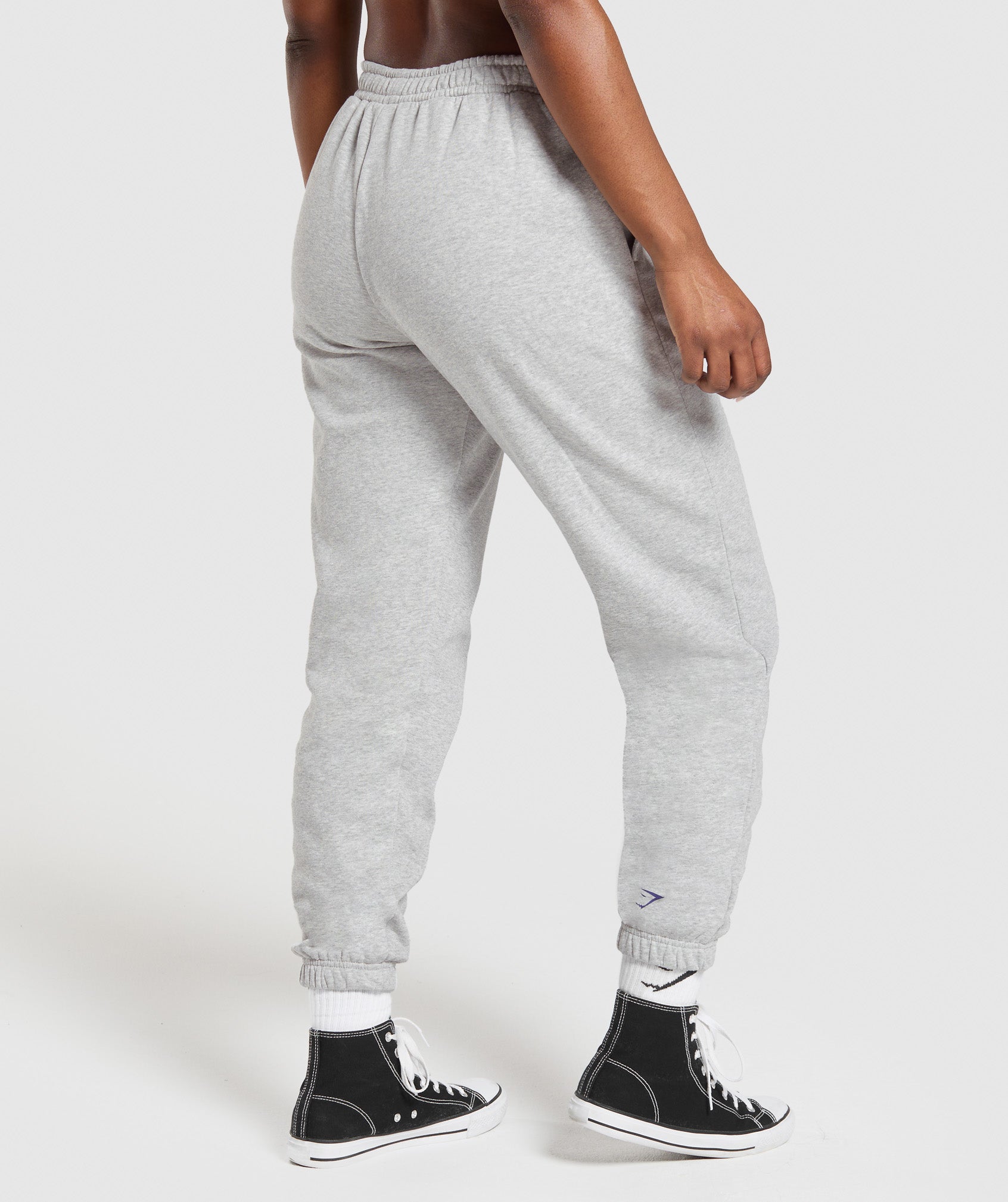Women's Gymshark Heavy Duty Graphic Loopback Jogger Light Grey Core Marl