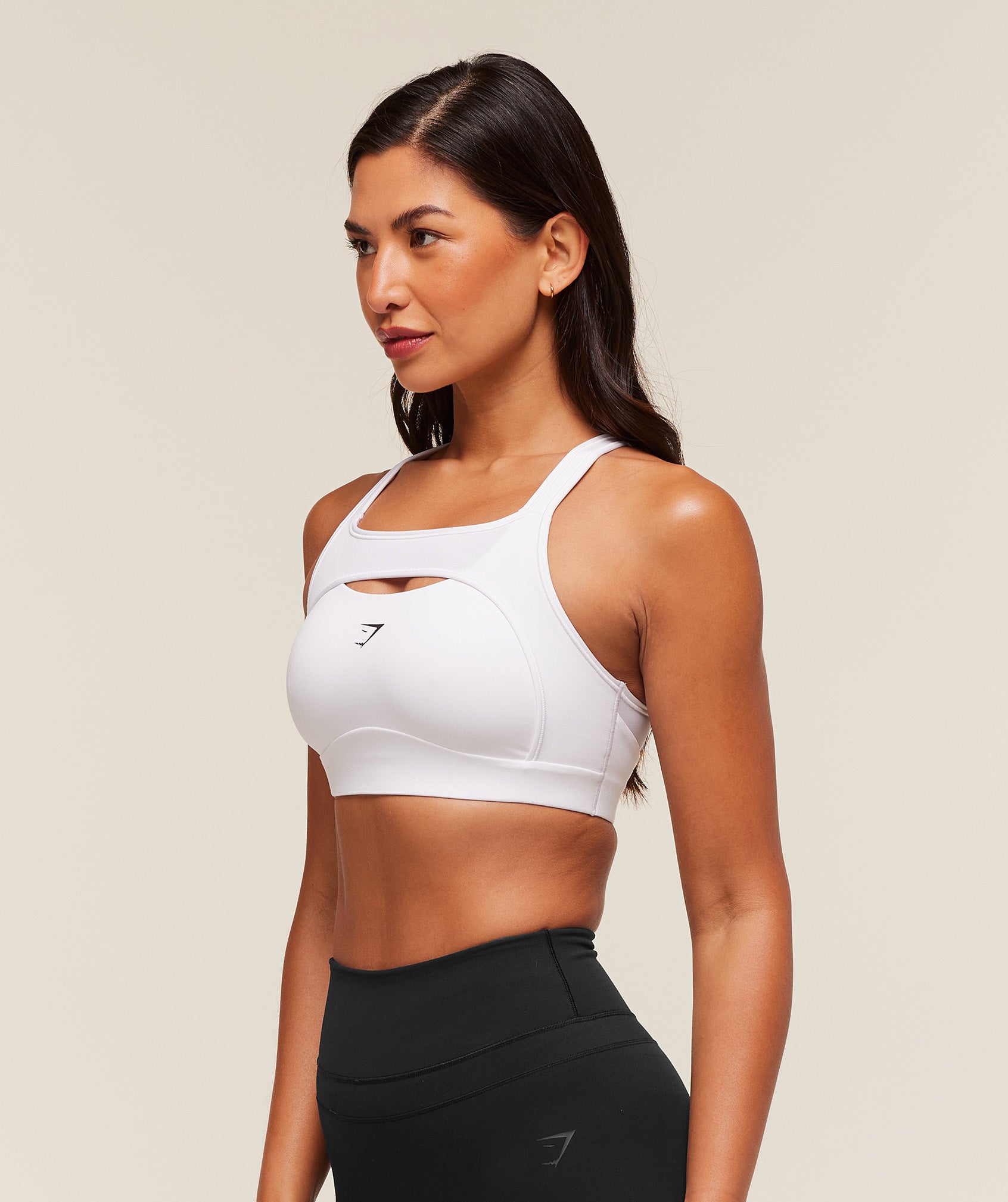 Women's Gymshark Alpha High Support Sports Bra White