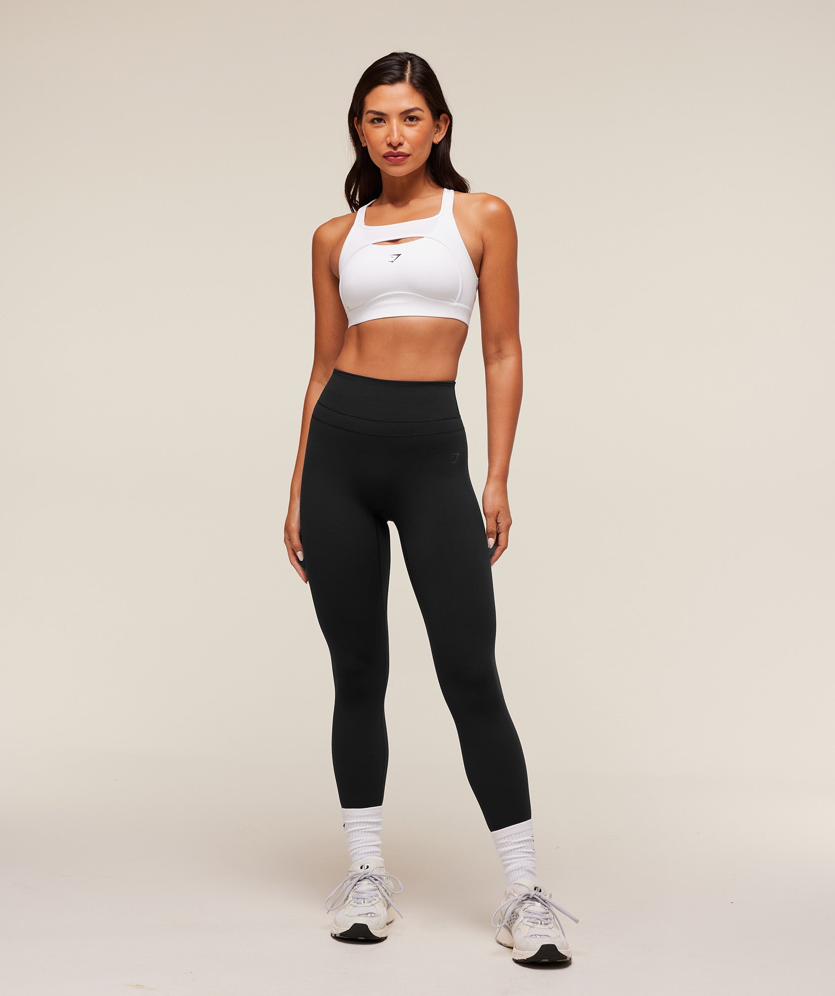 Women's Gymshark Alpha High Support Sports Bra White