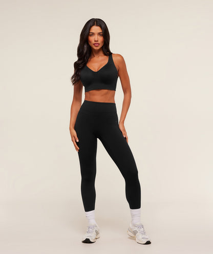 Women's Gymshark High Support V-Neck Sports Bra Black