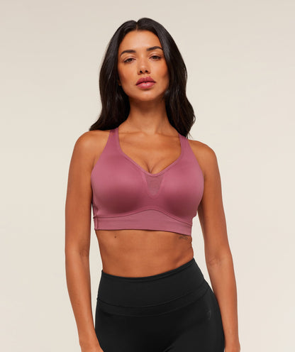 Women's Gymshark High Support V-Neck Sports Bra Reset Pink