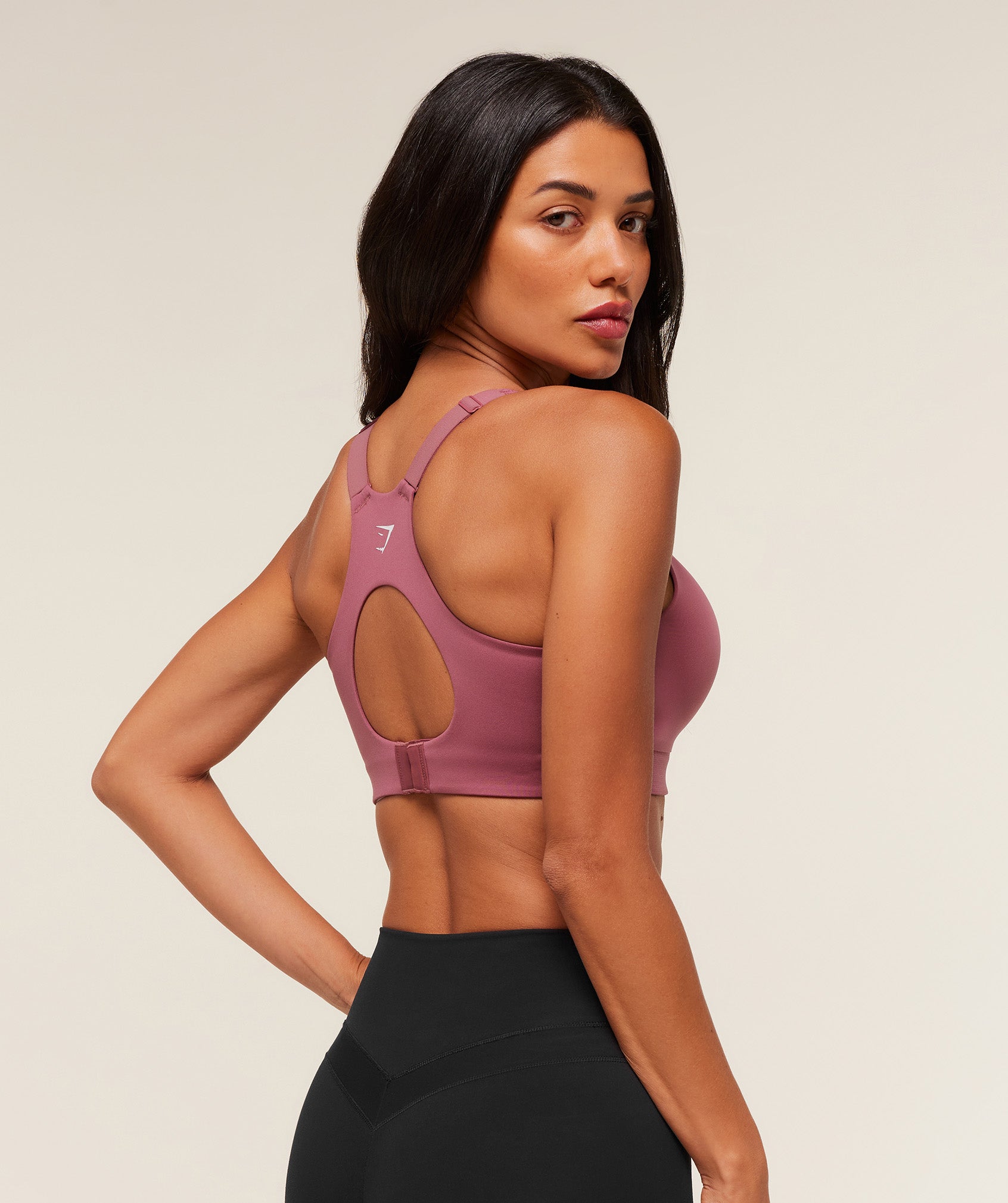 Women's Gymshark High Support V-Neck Sports Bra Reset Pink