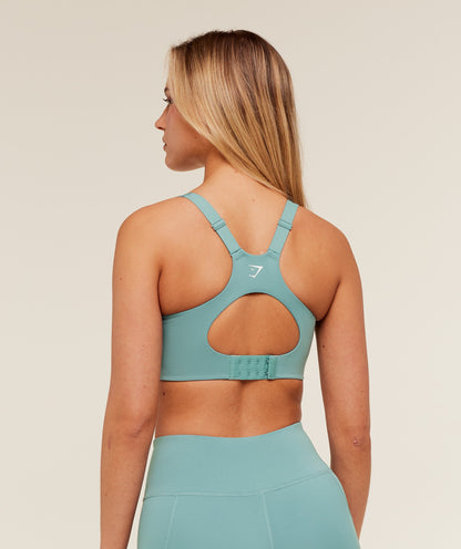 Women's Gymshark High Support V-Neck Sports Bra Gs Storm Blue