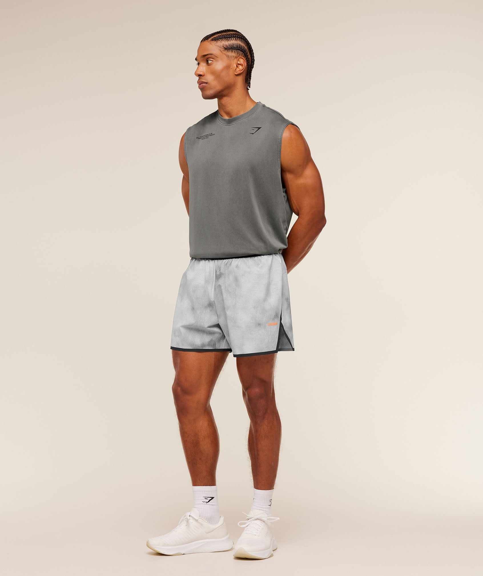 Gymshark Hybrid 5" Performance Shorts Smokey Grey