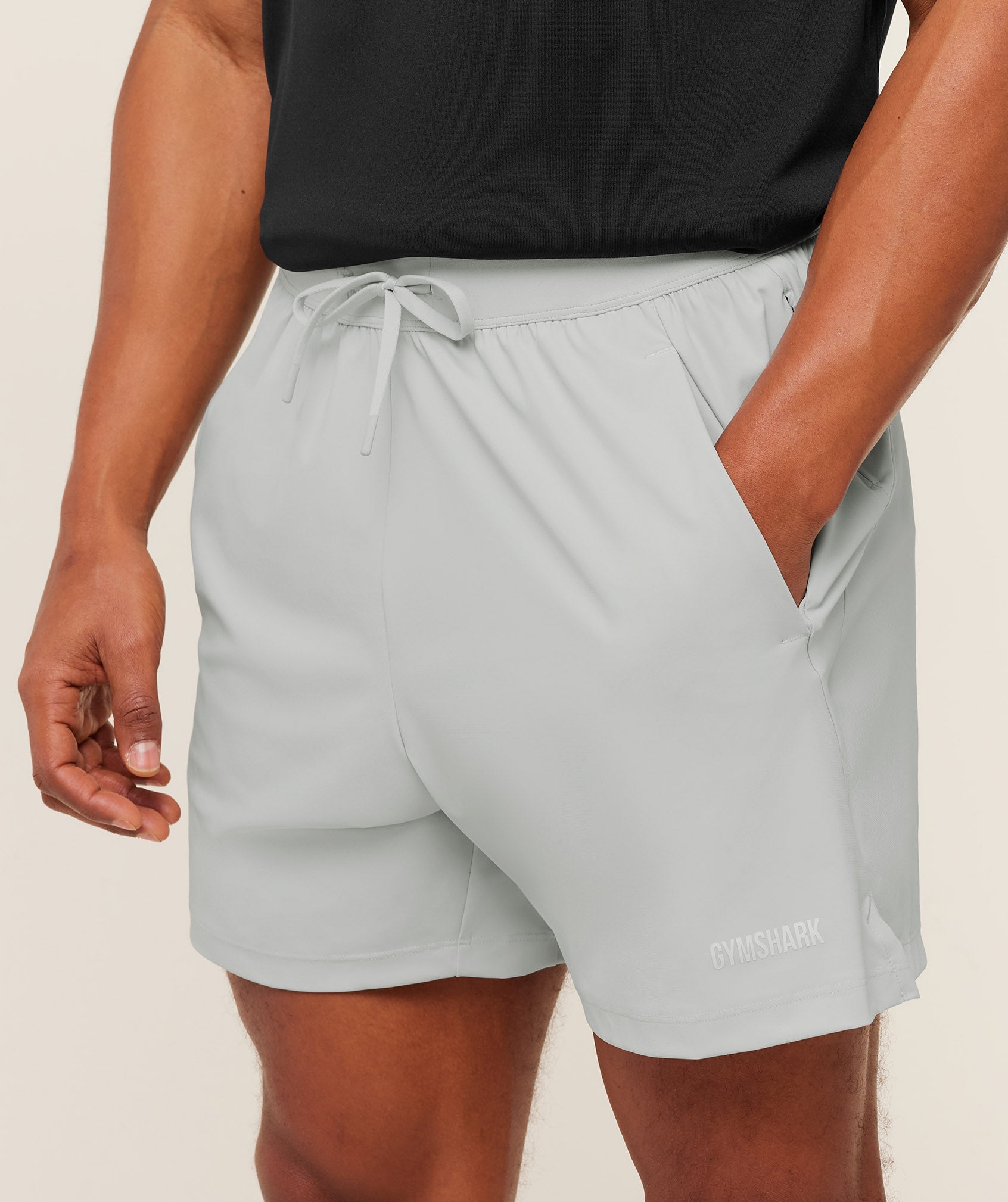 Gymshark Active Rest 6" Shorts Light Grey