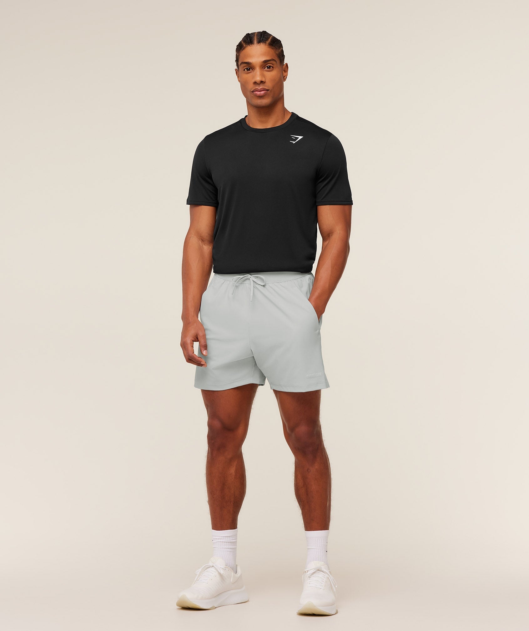 Gymshark Active Rest 6" Shorts Light Grey