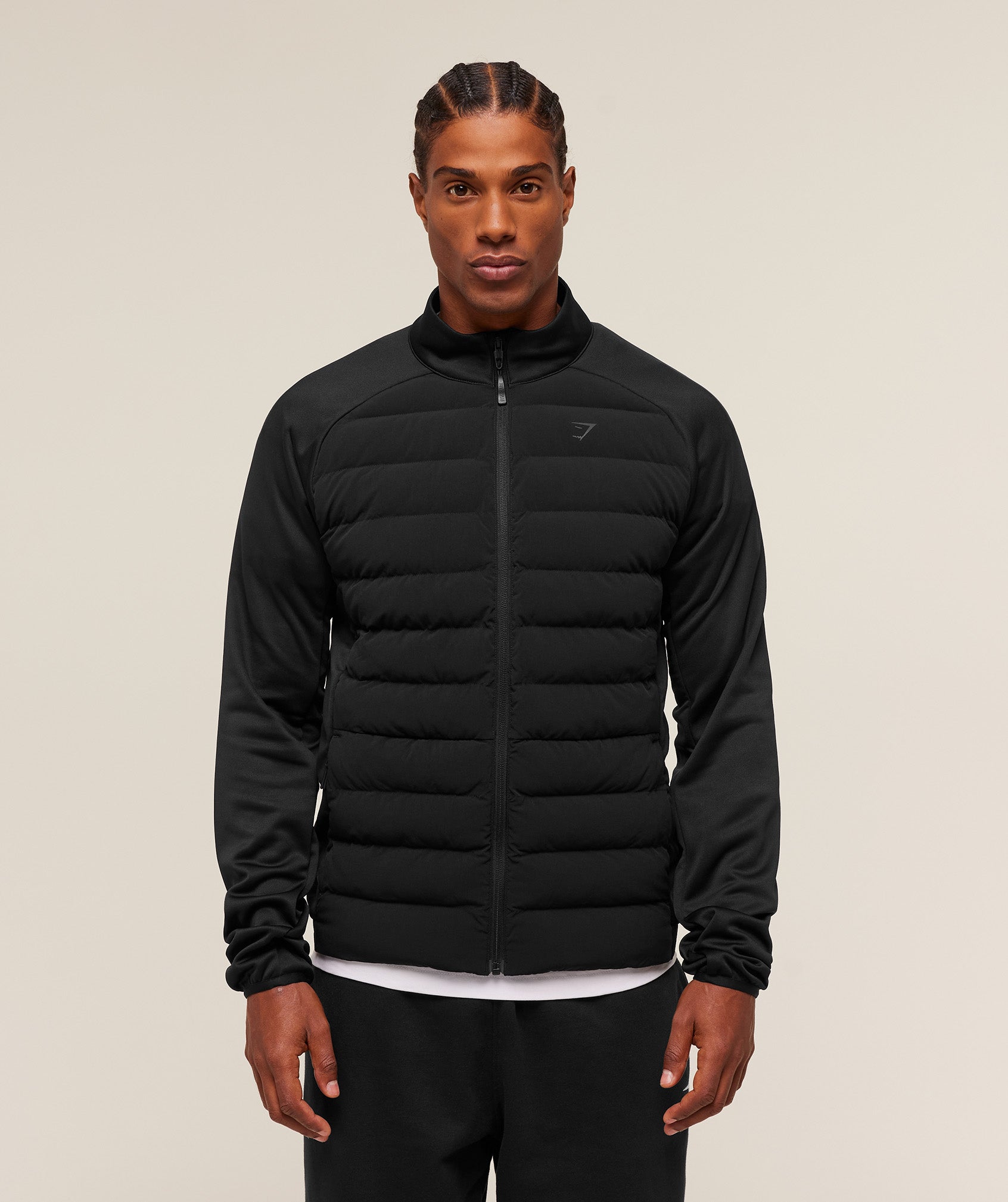 Gymshark Hybrid Quilted Jacket Black