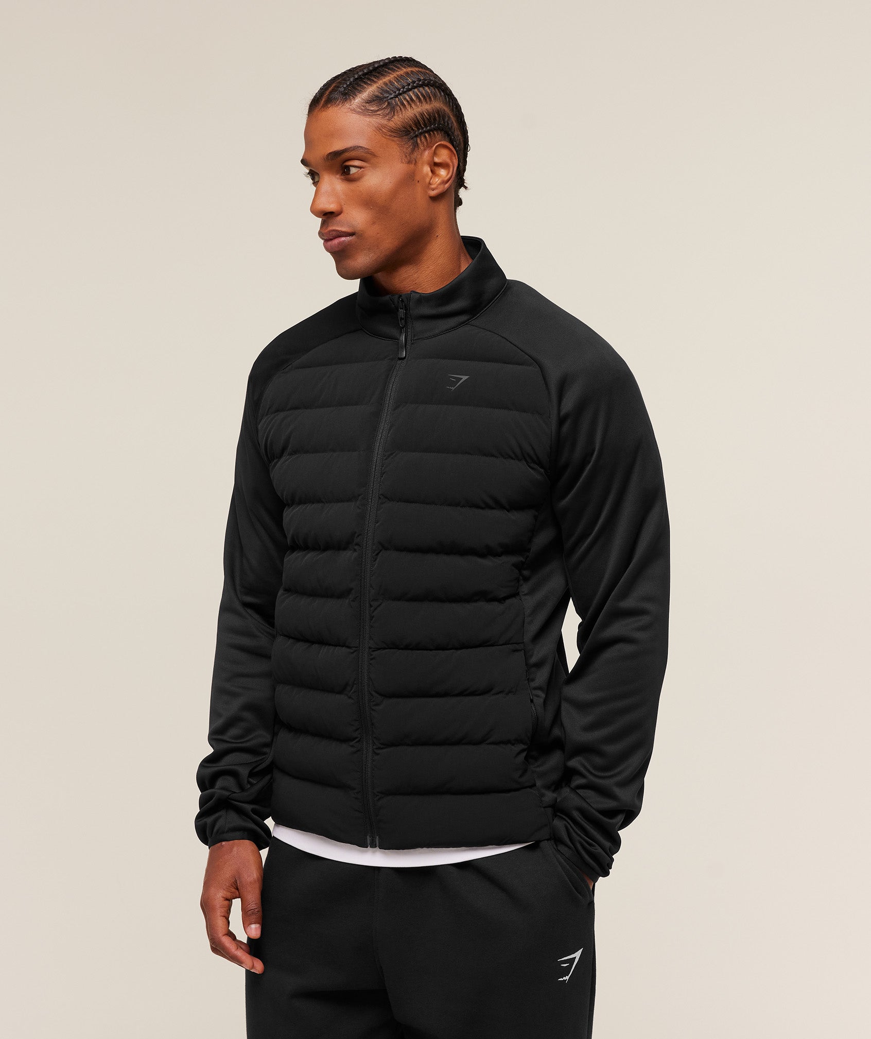 Gymshark Hybrid Quilted Jacket Black