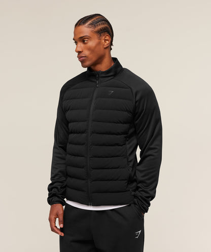 Gymshark Hybrid Quilted Jacket Black
