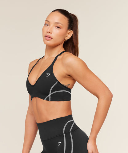 Women's Gymshark Volt Light Support Sports Bra Black