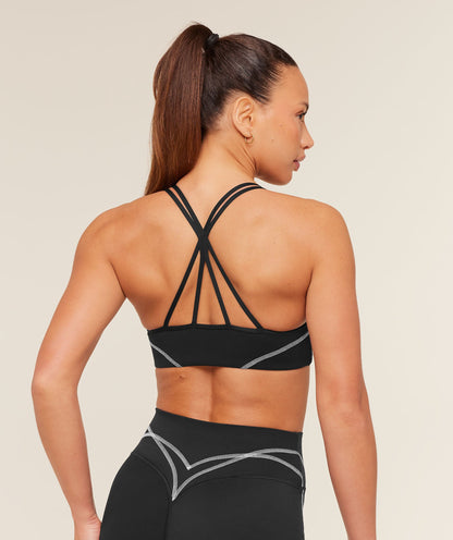 Women's Gymshark Volt Light Support Sports Bra Black