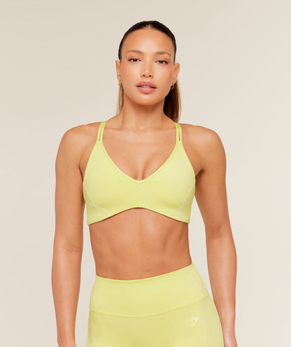 Women's Gymshark Volt Light Support Sports Bra Sorbet Yellow