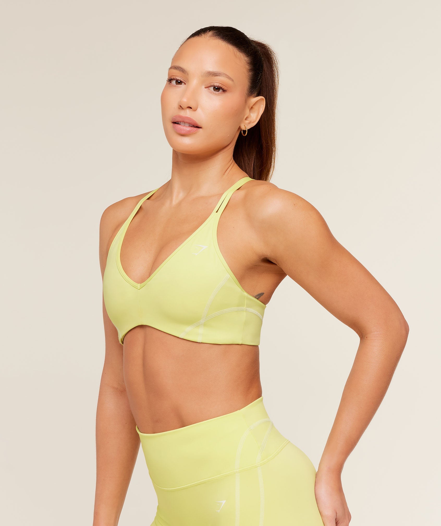 Women's Gymshark Volt Light Support Sports Bra Sorbet Yellow