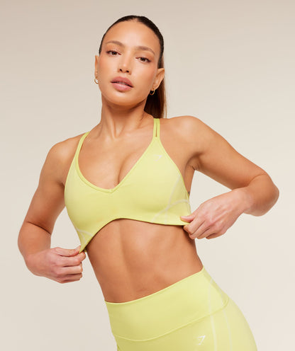 Women's Gymshark Volt Light Support Sports Bra Sorbet Yellow