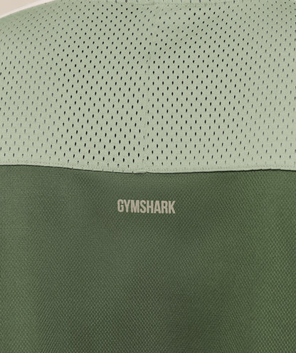 Gymshark Collective Mesh Wordmark Jersey Core Olive