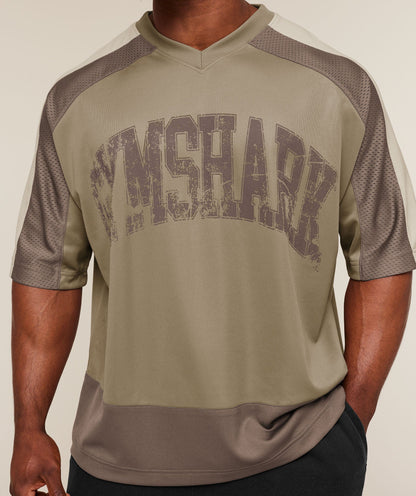 Gymshark Collective Mesh Wordmark Jersey Lifestyle Brown