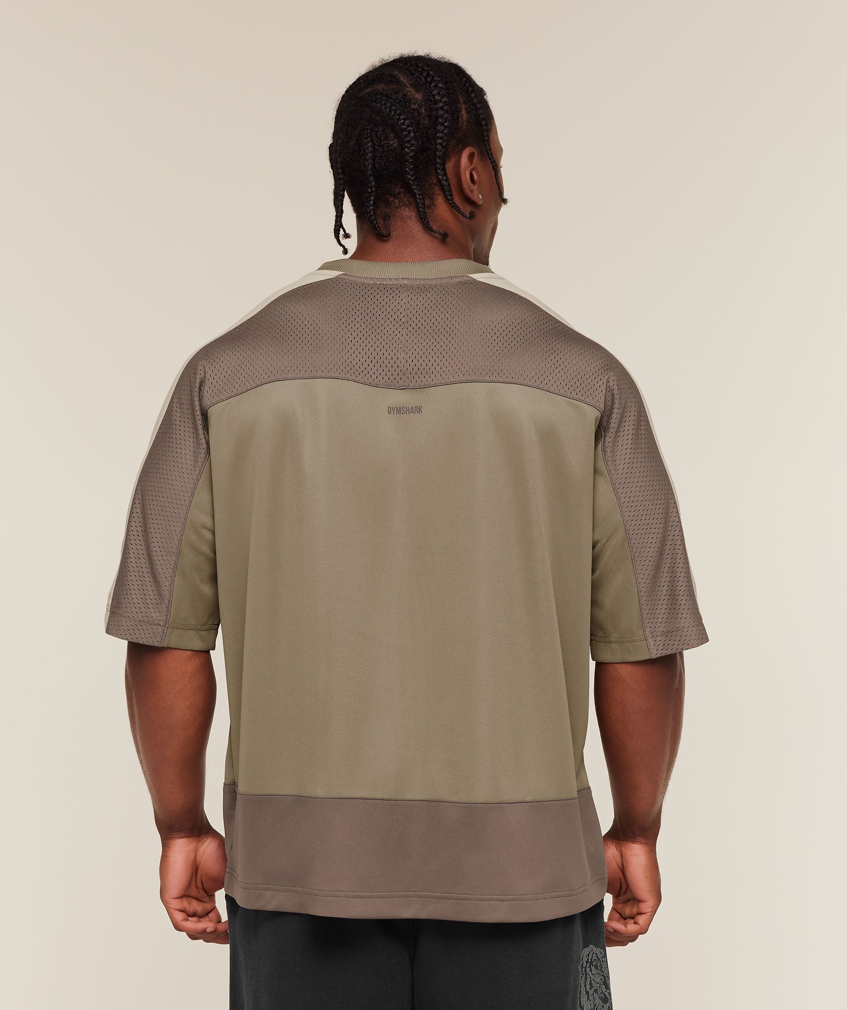 Gymshark Collective Mesh Wordmark Jersey Lifestyle Brown