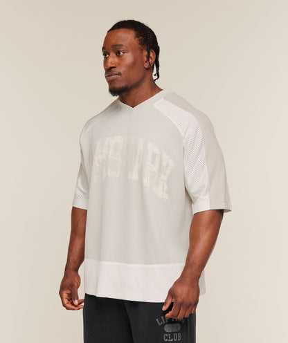 Gymshark Collective Mesh Wordmark Jersey Tinted White