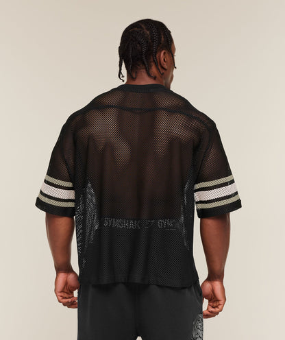 Gymshark Collective Mesh Contrast Jersey Black
