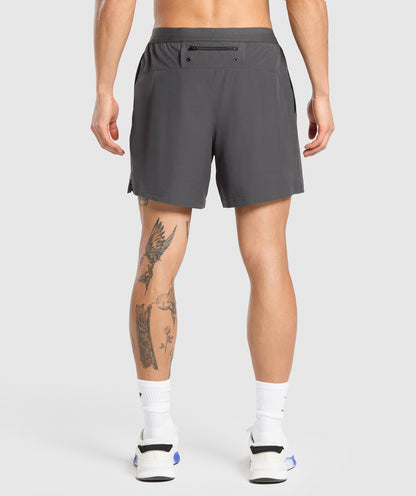 Gymshark Land To Water 6" Shorts Asphalt Grey