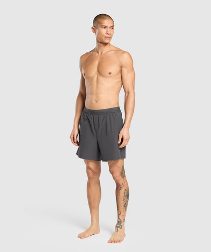 Gymshark Land To Water 6" Shorts Asphalt Grey