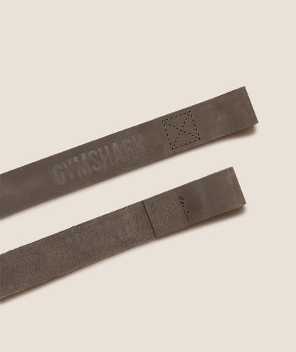 Women's Gymshark Leather Lifting Straps Spiced Brown