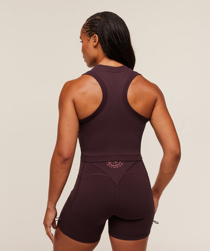 Women's Gymshark Legacy Sleeveless Crop Top Cherry Purple