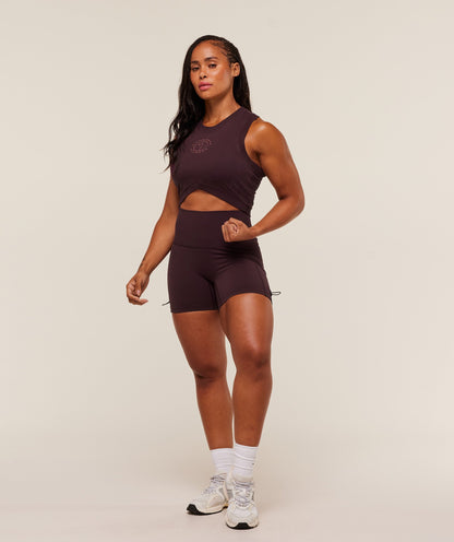 Women's Gymshark Legacy Sleeveless Crop Top Cherry Purple