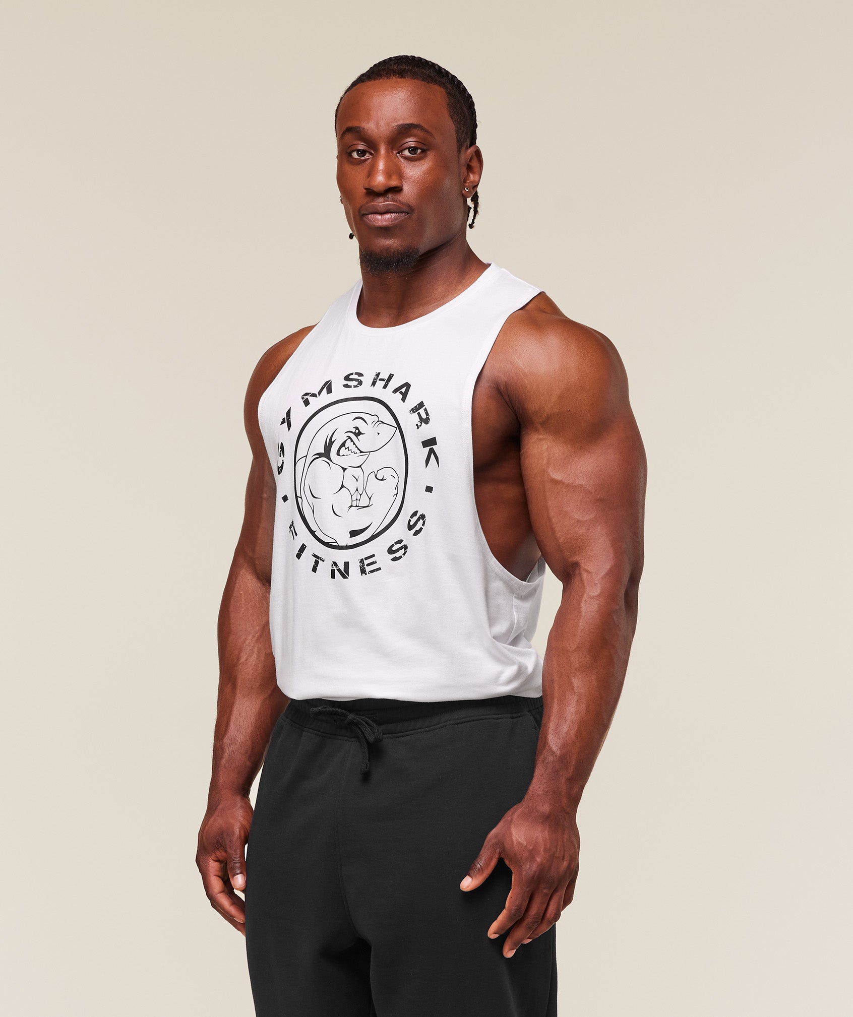Gymshark Legacy Drop Arm Tank White